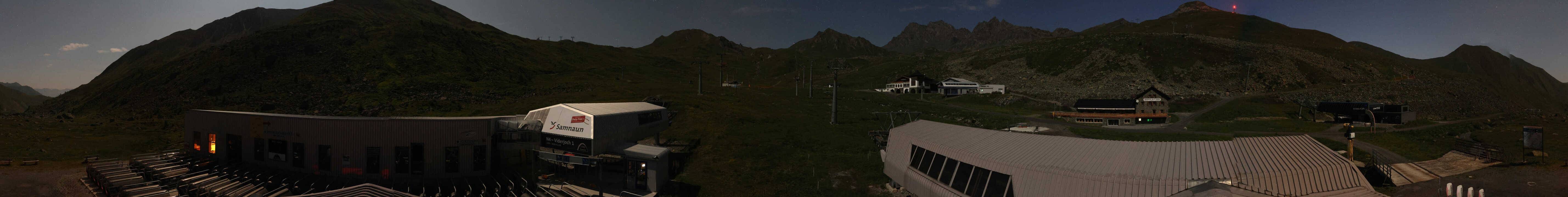 Archived image Webcam Samnaun: View from Alp Trida to Viderjoch