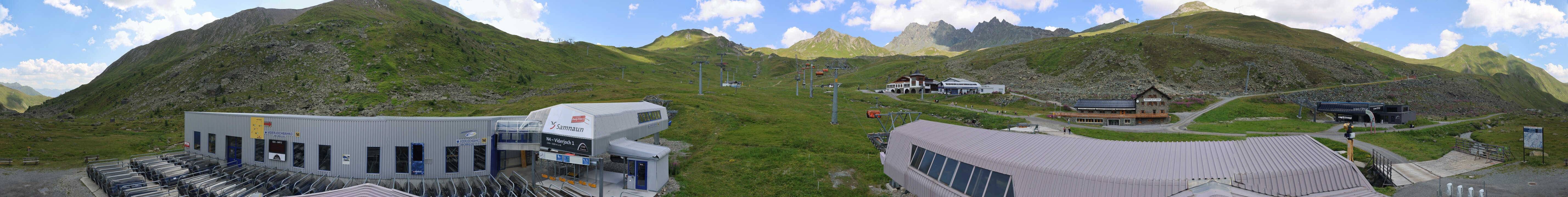 Archiv Foto Webcam Samnaun: Blick von der Alp Trida zum Viderjoch