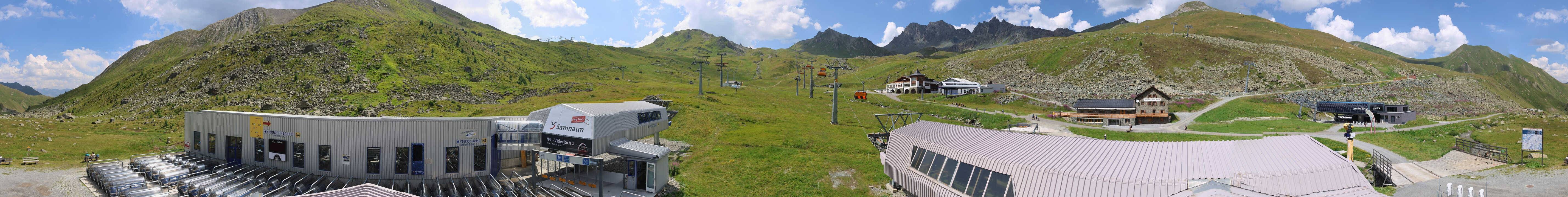 Archiv Foto Webcam Samnaun: Blick von der Alp Trida zum Viderjoch