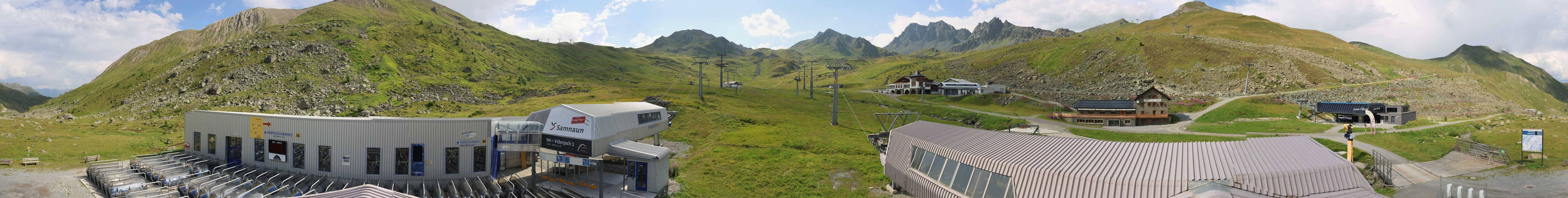 Archiv Foto Webcam Samnaun: Blick von der Alp Trida zum Viderjoch