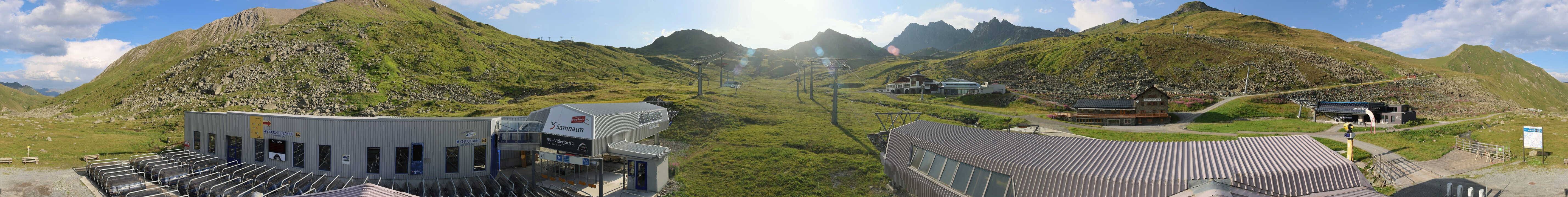 Archiv Foto Webcam Samnaun: Blick von der Alp Trida zum Viderjoch
