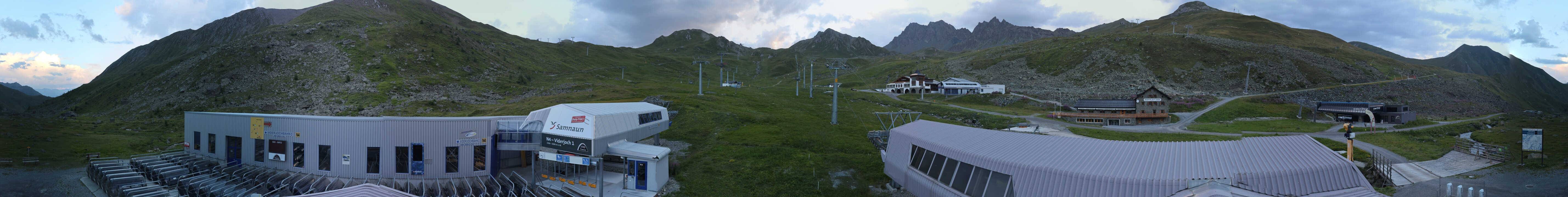 Archiv Foto Webcam Samnaun: Blick von der Alp Trida zum Viderjoch