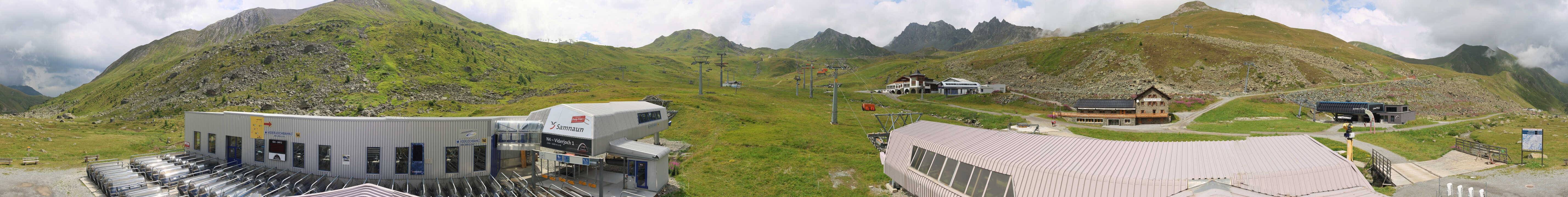 Archiv Foto Webcam Samnaun: Blick von der Alp Trida zum Viderjoch