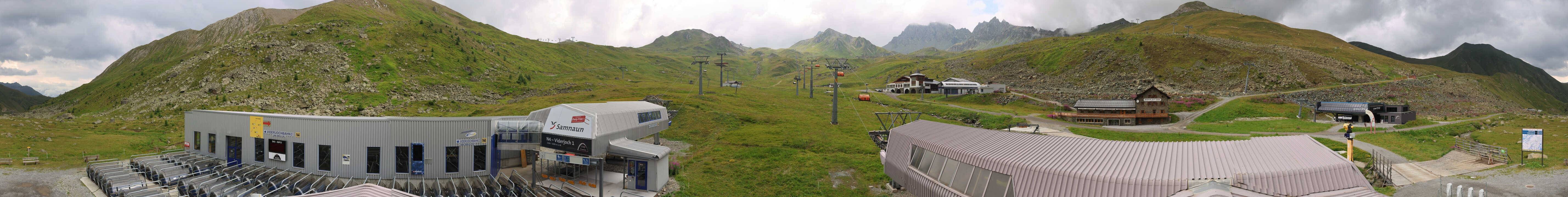 Archiv Foto Webcam Samnaun: Blick von der Alp Trida zum Viderjoch