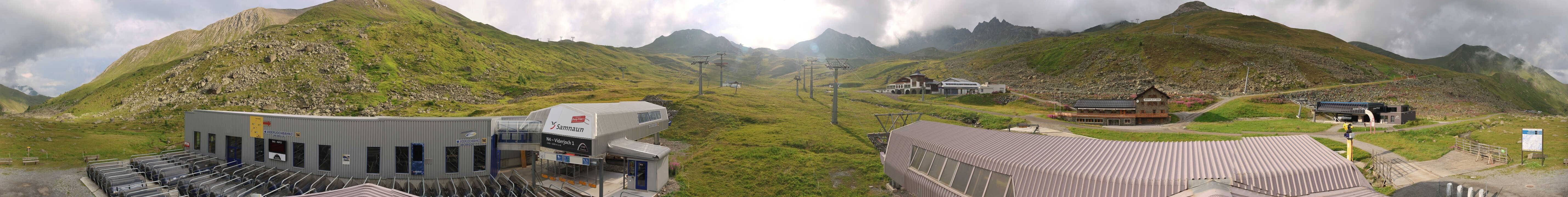 Archiv Foto Webcam Samnaun: Blick von der Alp Trida zum Viderjoch