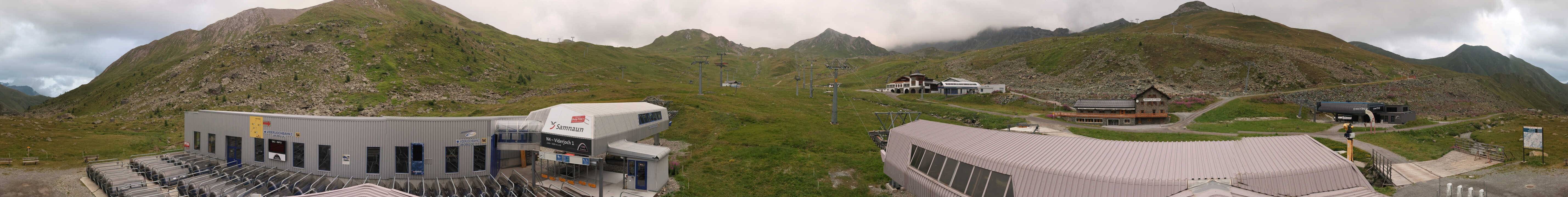 Archiv Foto Webcam Samnaun: Blick von der Alp Trida zum Viderjoch