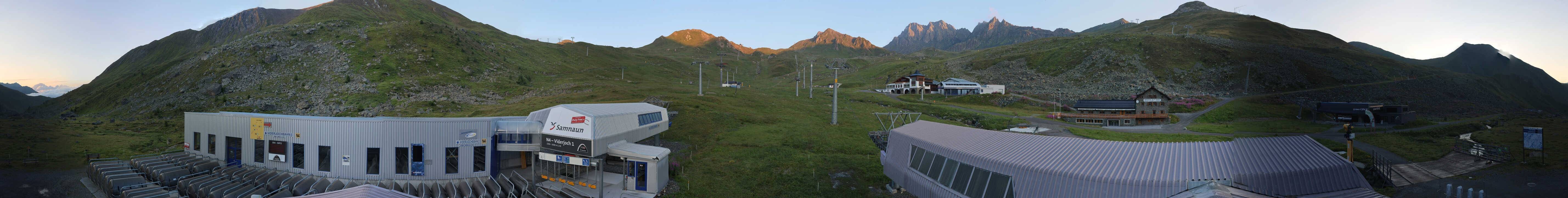 Archiv Foto Webcam Samnaun: Blick von der Alp Trida zum Viderjoch