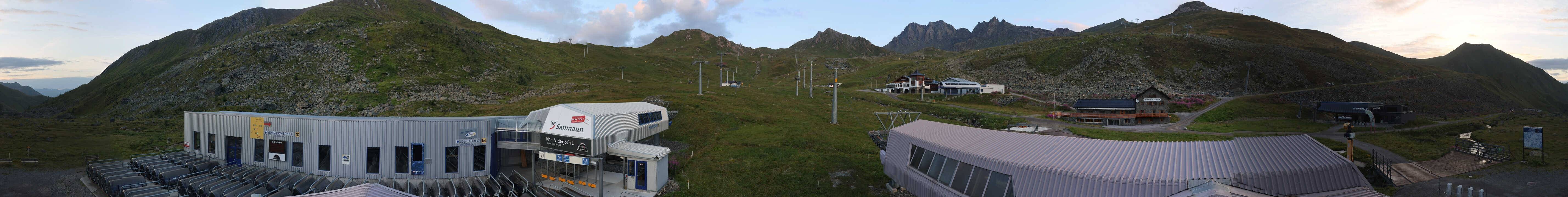 Archiv Foto Webcam Samnaun: Blick von der Alp Trida zum Viderjoch