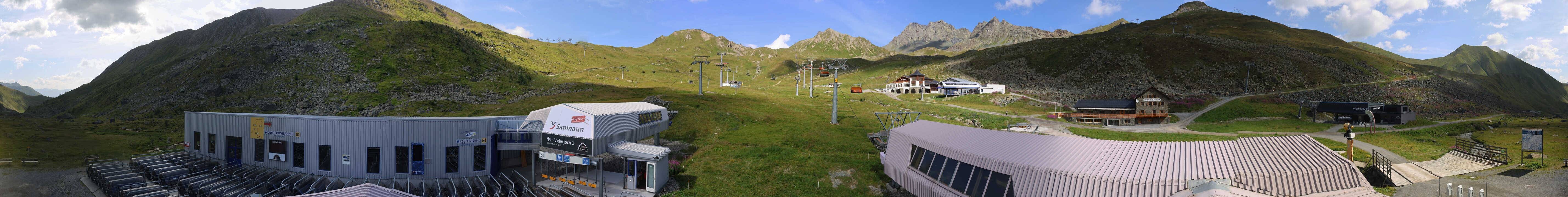 Archiv Foto Webcam Samnaun: Blick von der Alp Trida zum Viderjoch