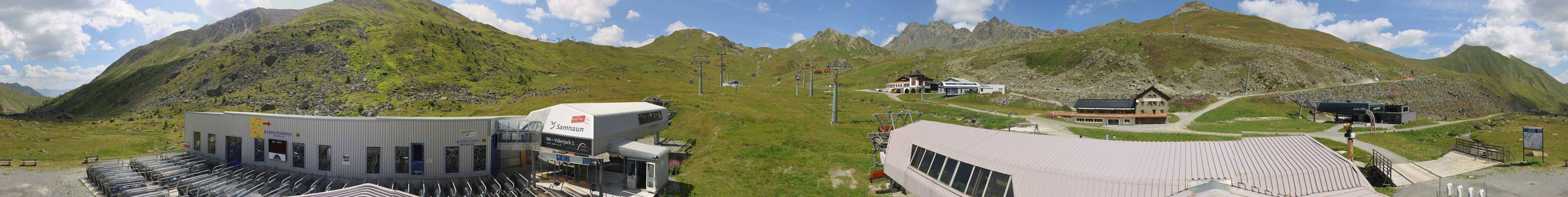 Archiv Foto Webcam Samnaun: Blick von der Alp Trida zum Viderjoch