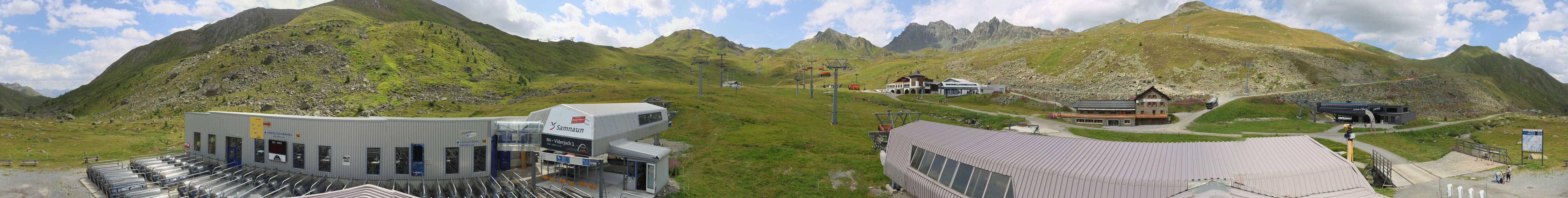 Archiv Foto Webcam Samnaun: Blick von der Alp Trida zum Viderjoch
