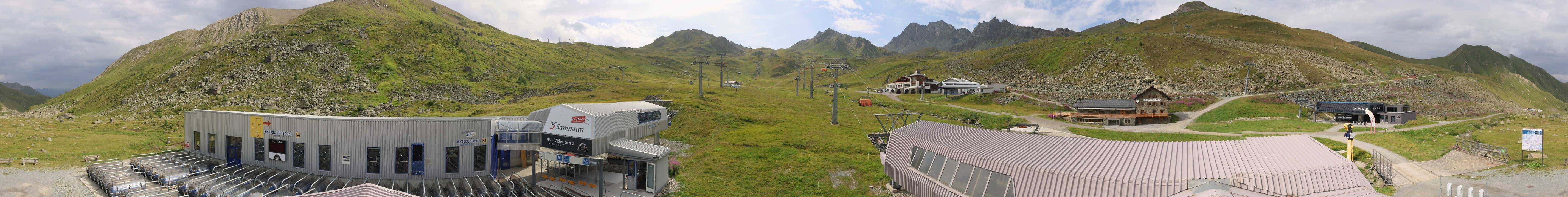 Archiv Foto Webcam Samnaun: Blick von der Alp Trida zum Viderjoch