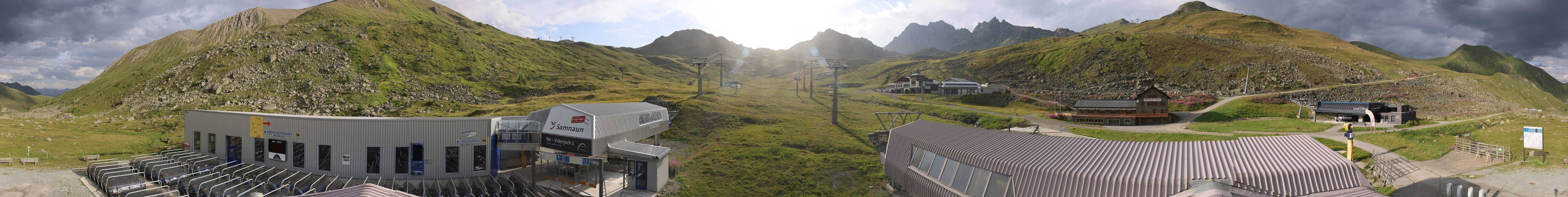 Archiv Foto Webcam Samnaun: Blick von der Alp Trida zum Viderjoch