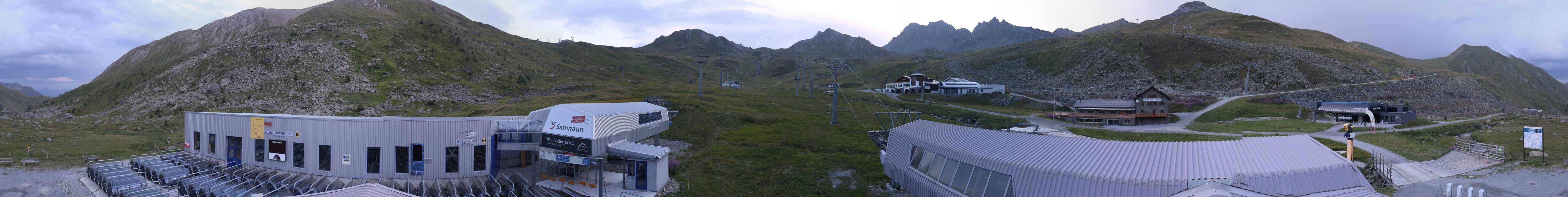 Archiv Foto Webcam Samnaun: Blick von der Alp Trida zum Viderjoch
