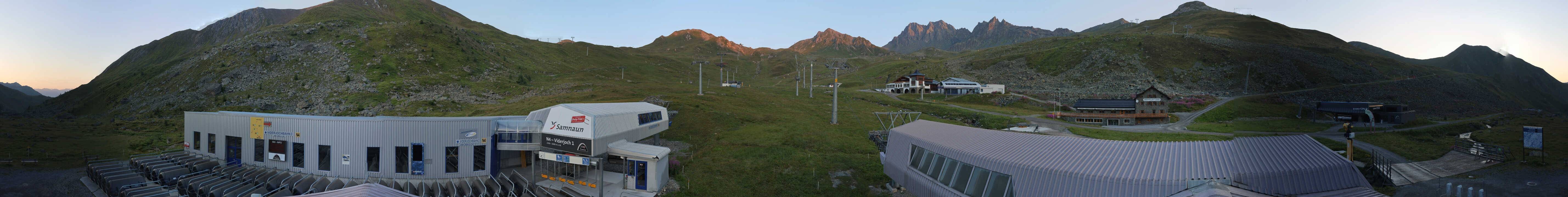 Archiv Foto Webcam Samnaun: Blick von der Alp Trida zum Viderjoch