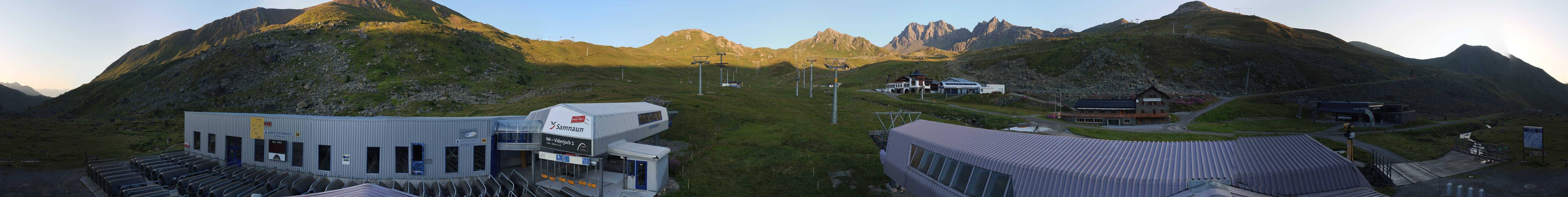 Archiv Foto Webcam Samnaun: Blick von der Alp Trida zum Viderjoch