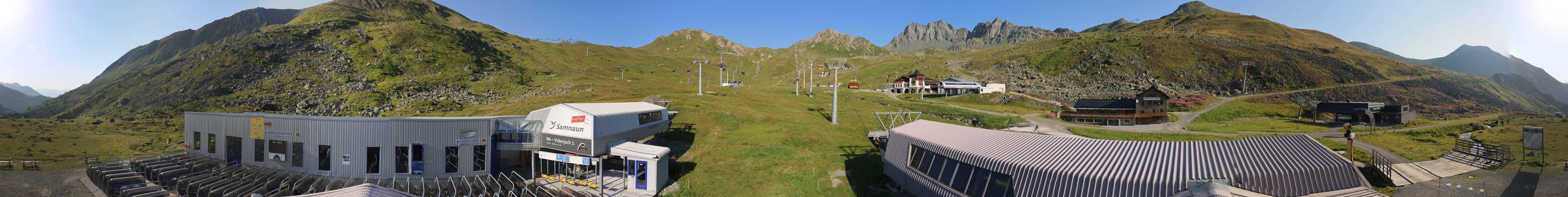 Archiv Foto Webcam Samnaun: Blick von der Alp Trida zum Viderjoch