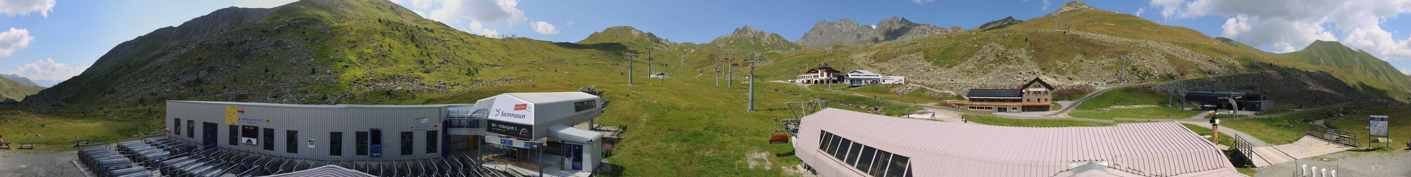 Archiv Foto Webcam Samnaun: Blick von der Alp Trida zum Viderjoch