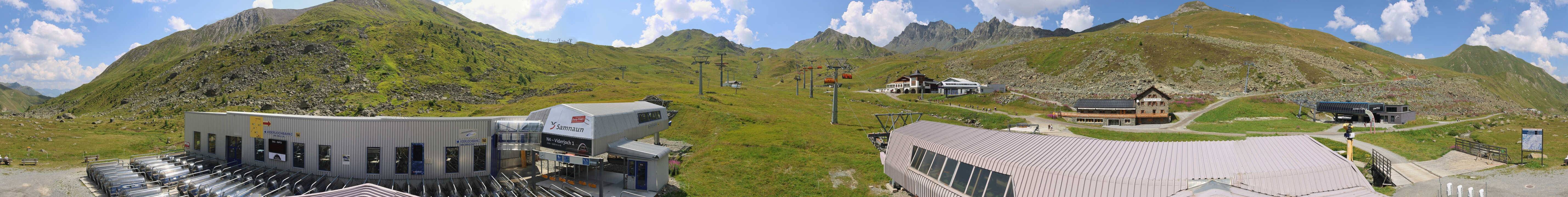 Archiv Foto Webcam Samnaun: Blick von der Alp Trida zum Viderjoch