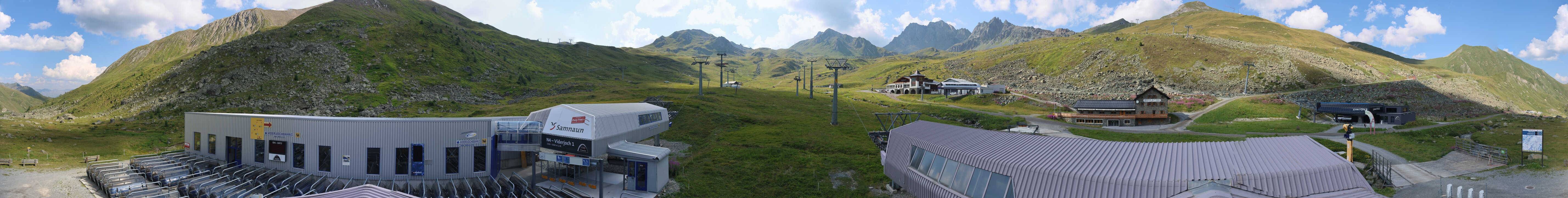 Archiv Foto Webcam Samnaun: Blick von der Alp Trida zum Viderjoch