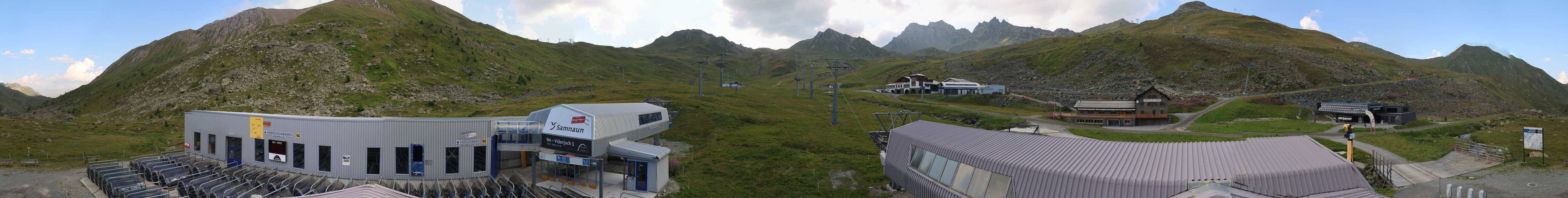 Archiv Foto Webcam Samnaun: Blick von der Alp Trida zum Viderjoch