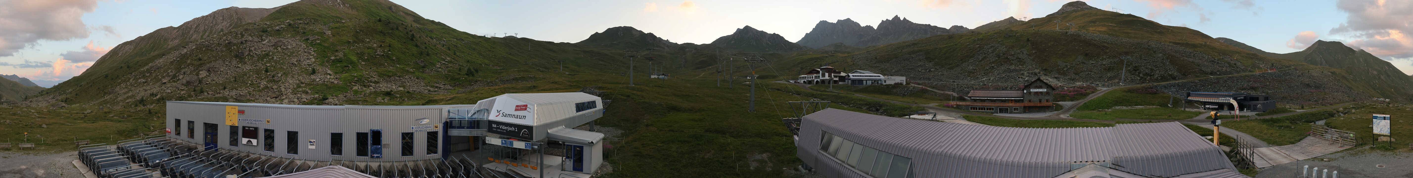 Archiv Foto Webcam Samnaun: Blick von der Alp Trida zum Viderjoch