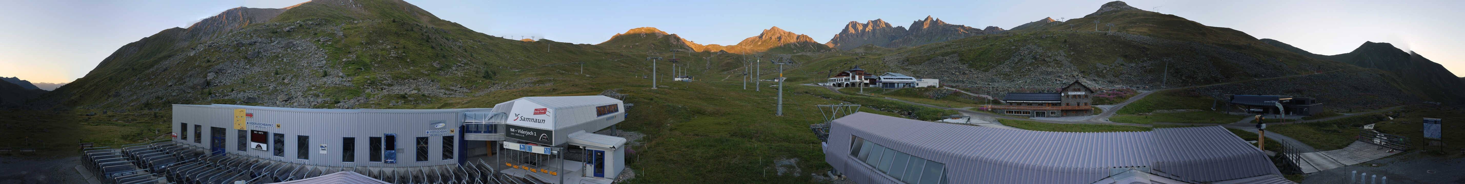 Archiv Foto Webcam Samnaun: Blick von der Alp Trida zum Viderjoch