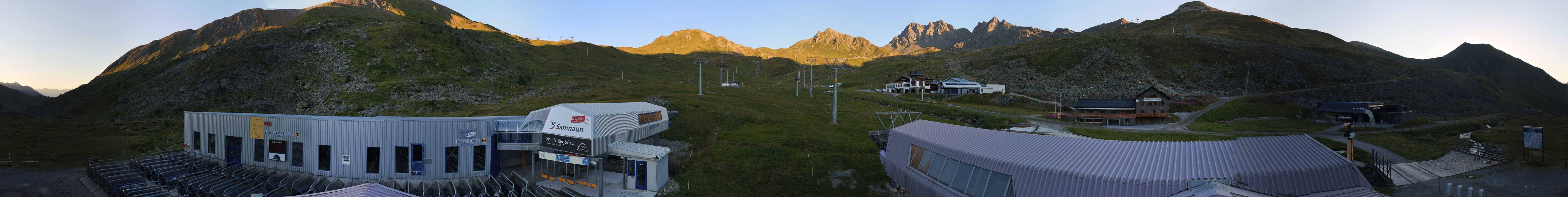 Archiv Foto Webcam Samnaun: Blick von der Alp Trida zum Viderjoch