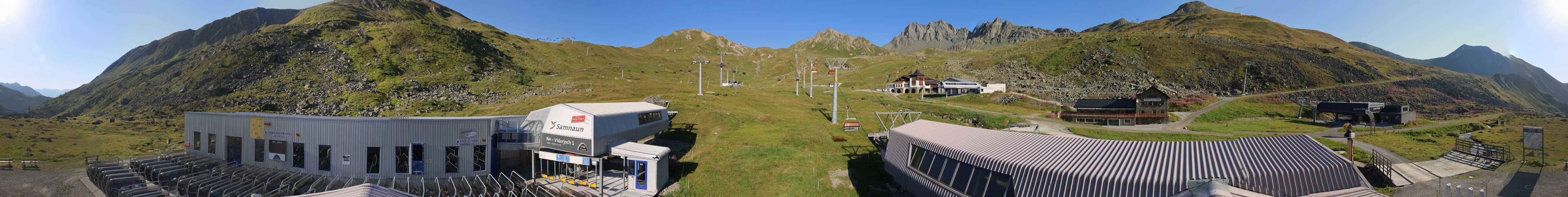 Archiv Foto Webcam Samnaun: Blick von der Alp Trida zum Viderjoch