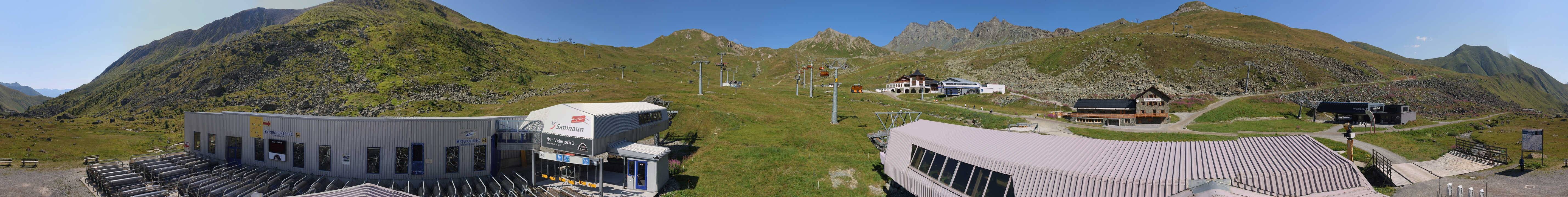 Archiv Foto Webcam Samnaun: Blick von der Alp Trida zum Viderjoch
