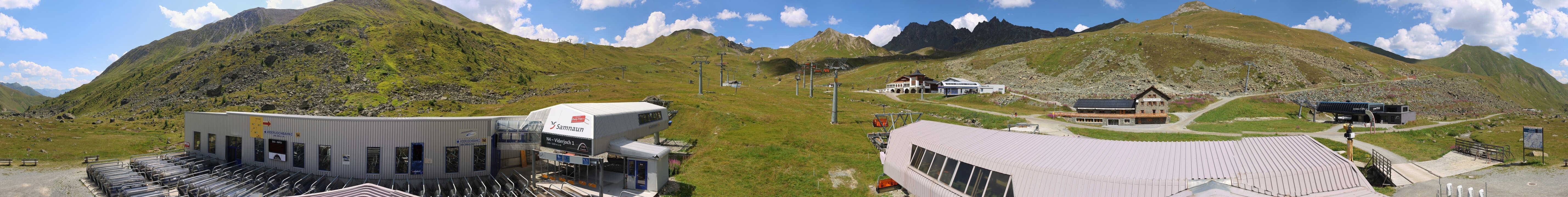 Archiv Foto Webcam Samnaun: Blick von der Alp Trida zum Viderjoch