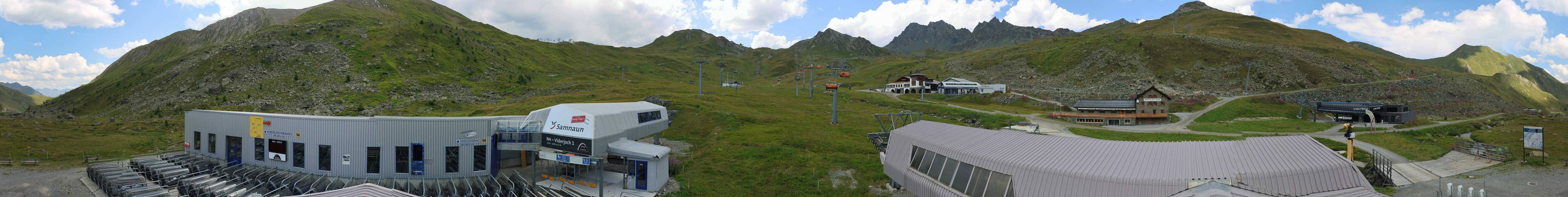 Archiv Foto Webcam Samnaun: Blick von der Alp Trida zum Viderjoch