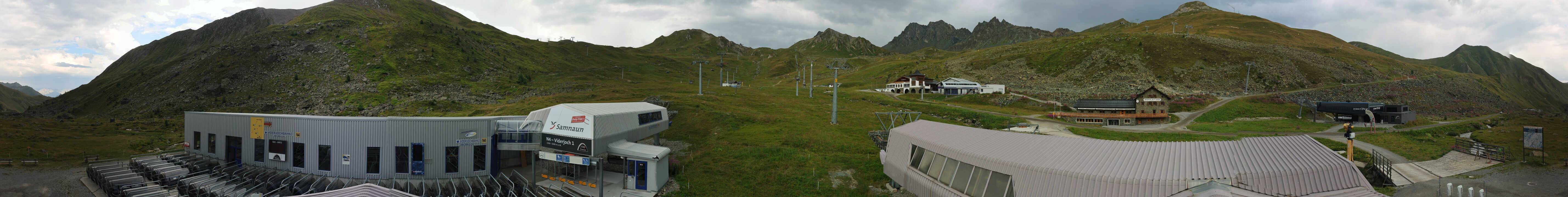 Archiv Foto Webcam Samnaun: Blick von der Alp Trida zum Viderjoch