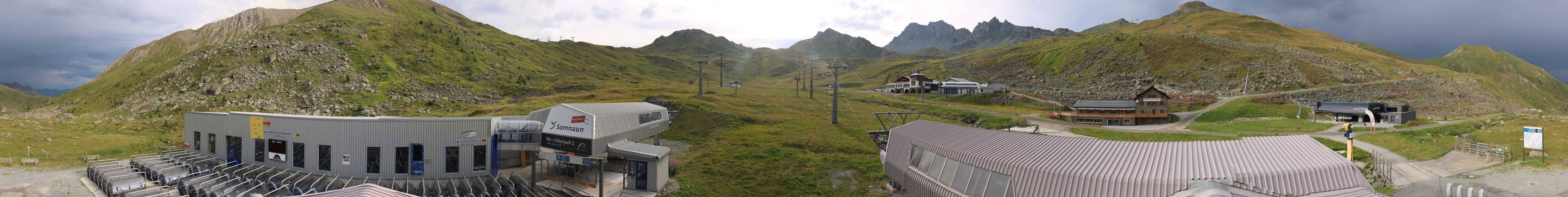 Archiv Foto Webcam Samnaun: Blick von der Alp Trida zum Viderjoch