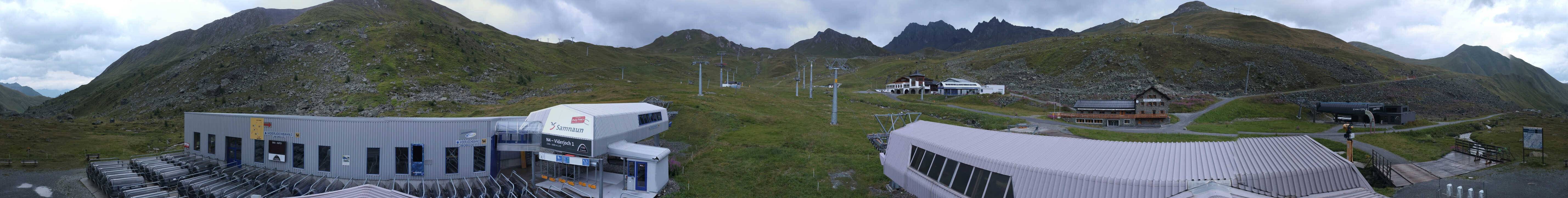 Archived image Webcam Samnaun: View from Alp Trida to Viderjoch