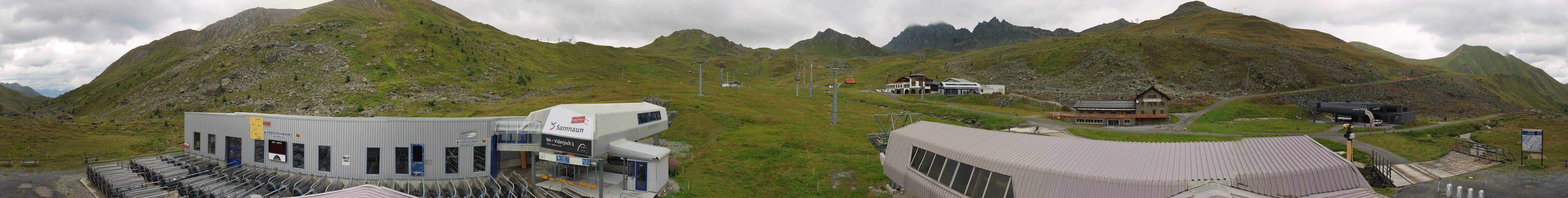 Archiv Foto Webcam Samnaun: Blick von der Alp Trida zum Viderjoch