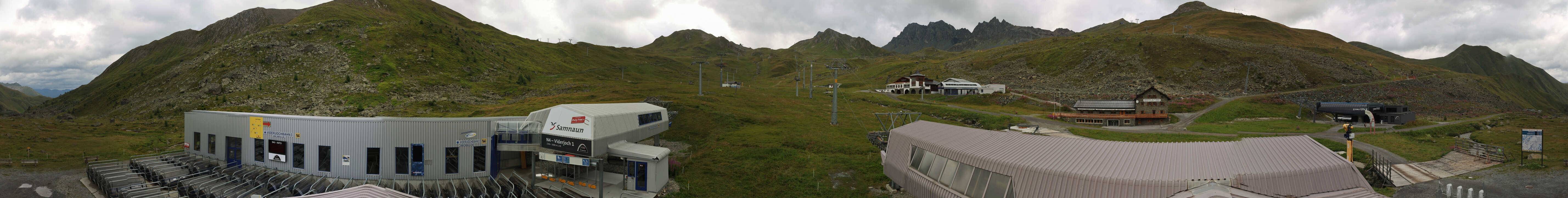 Archiv Foto Webcam Samnaun: Blick von der Alp Trida zum Viderjoch