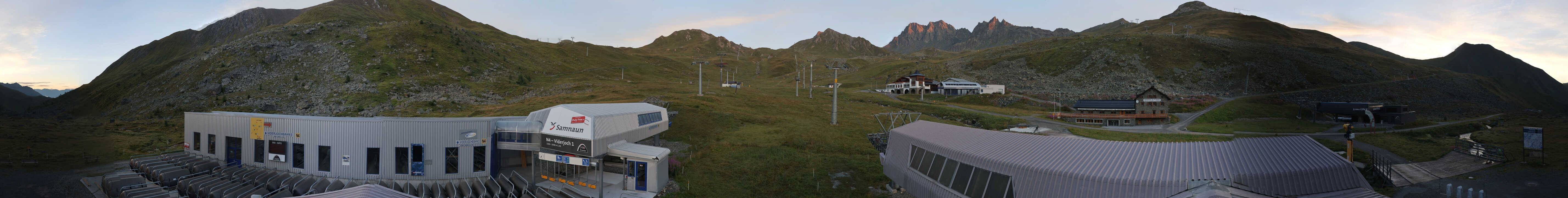 Archiv Foto Webcam Samnaun: Blick von der Alp Trida zum Viderjoch