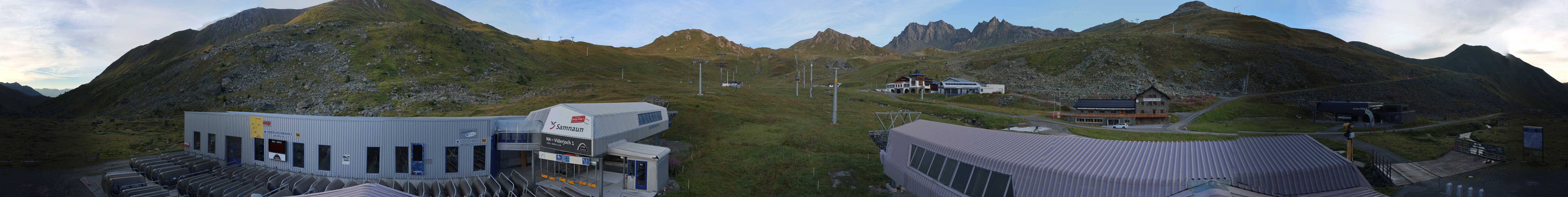 Archiv Foto Webcam Samnaun: Blick von der Alp Trida zum Viderjoch