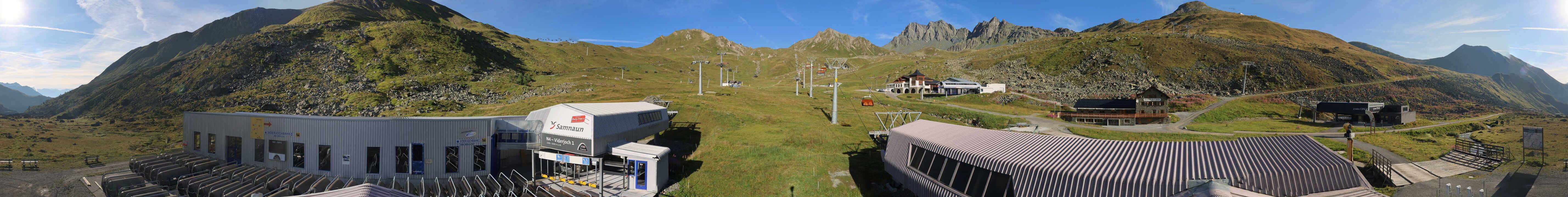 Archiv Foto Webcam Samnaun: Blick von der Alp Trida zum Viderjoch