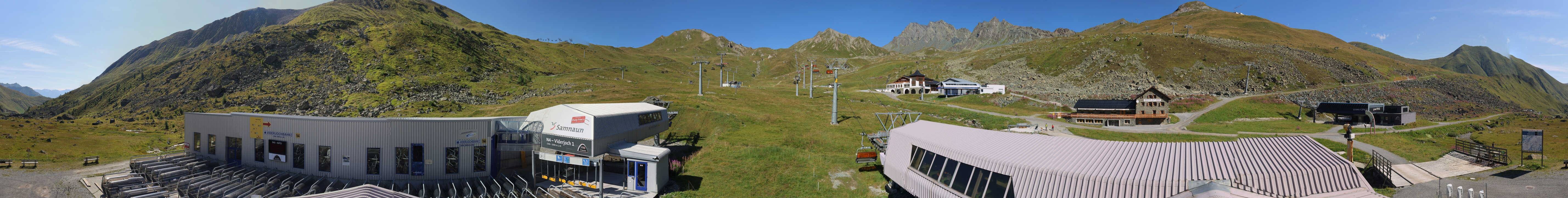 Archiv Foto Webcam Samnaun: Blick von der Alp Trida zum Viderjoch