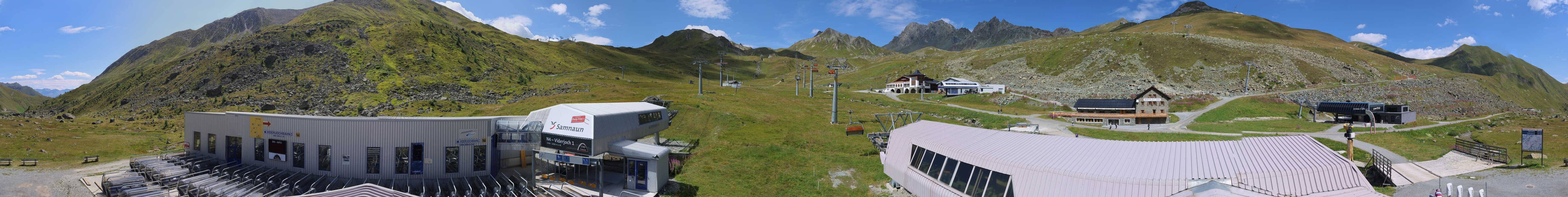 Archiv Foto Webcam Samnaun: Blick von der Alp Trida zum Viderjoch