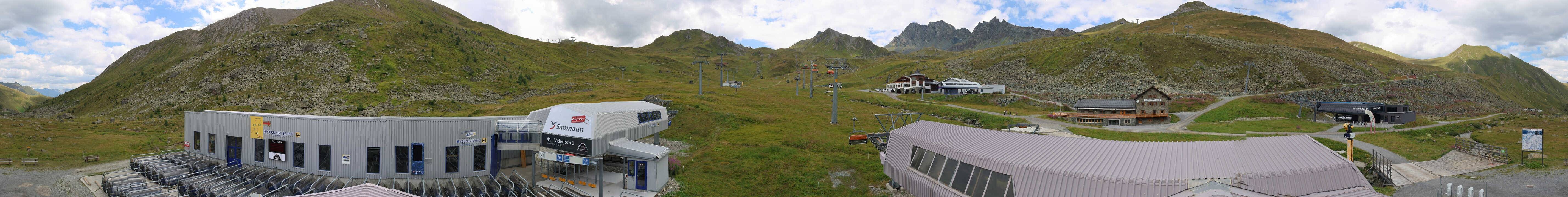 Archiv Foto Webcam Samnaun: Blick von der Alp Trida zum Viderjoch