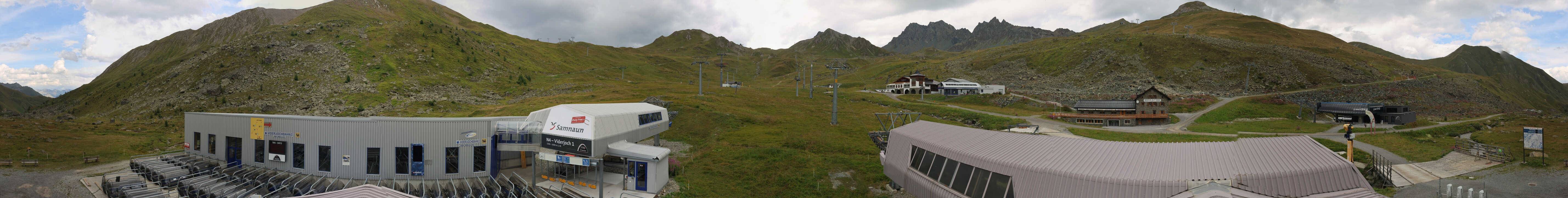 Archiv Foto Webcam Samnaun: Blick von der Alp Trida zum Viderjoch