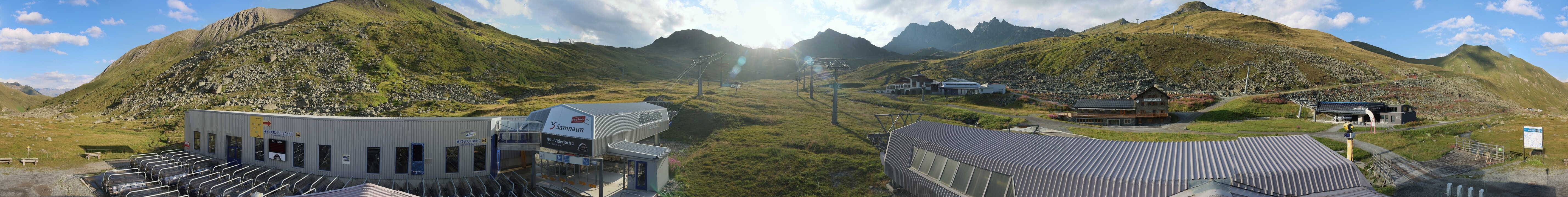 Archiv Foto Webcam Samnaun: Blick von der Alp Trida zum Viderjoch