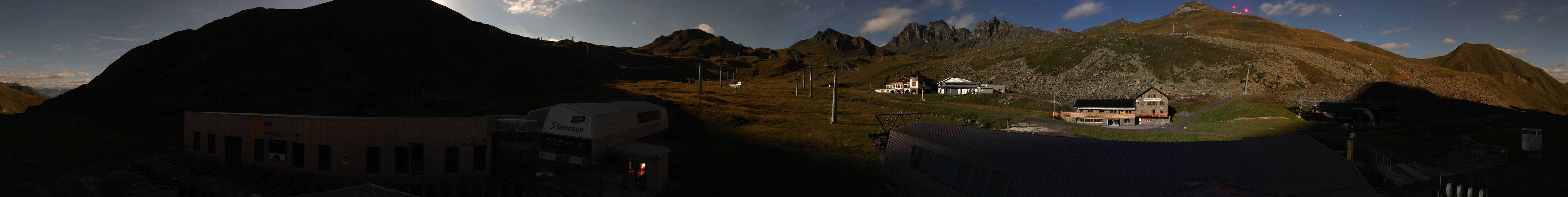 Archived image Webcam Samnaun: View from Alp Trida to Viderjoch
