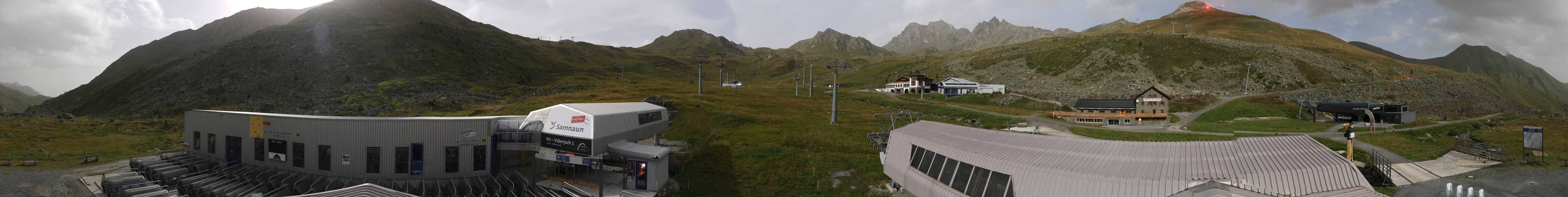 Archived image Webcam Samnaun: View from Alp Trida to Viderjoch