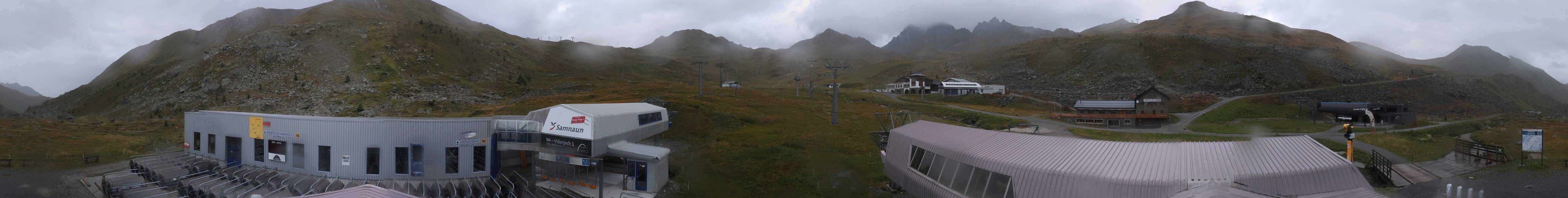 Archived image Webcam Samnaun: View from Alp Trida to Viderjoch