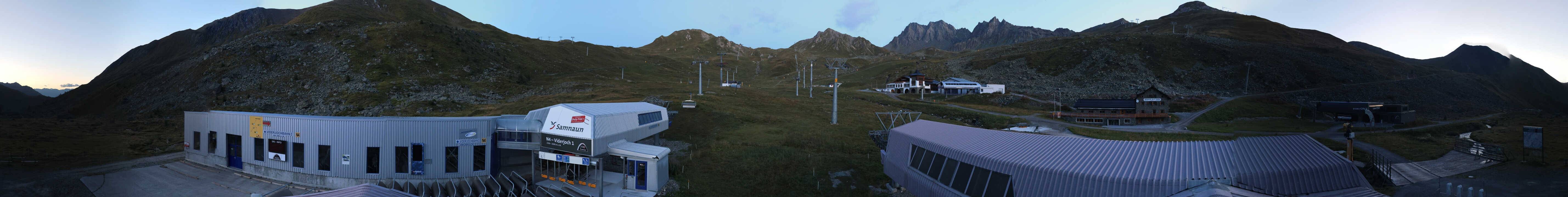 Archiv Foto Webcam Samnaun: Blick von der Alp Trida zum Viderjoch