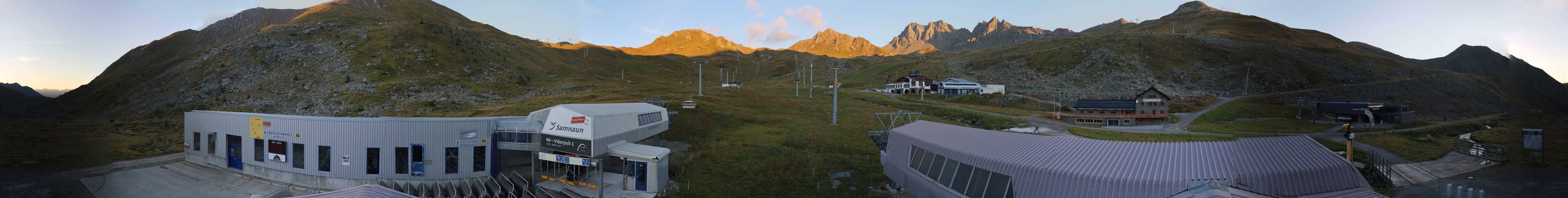 Archiv Foto Webcam Samnaun: Blick von der Alp Trida zum Viderjoch
